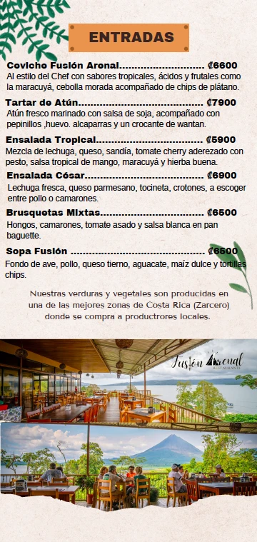 Menú Fusion Arenal - Página 1