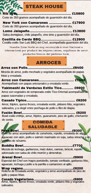 Menú Fusion Arenal - Página 3